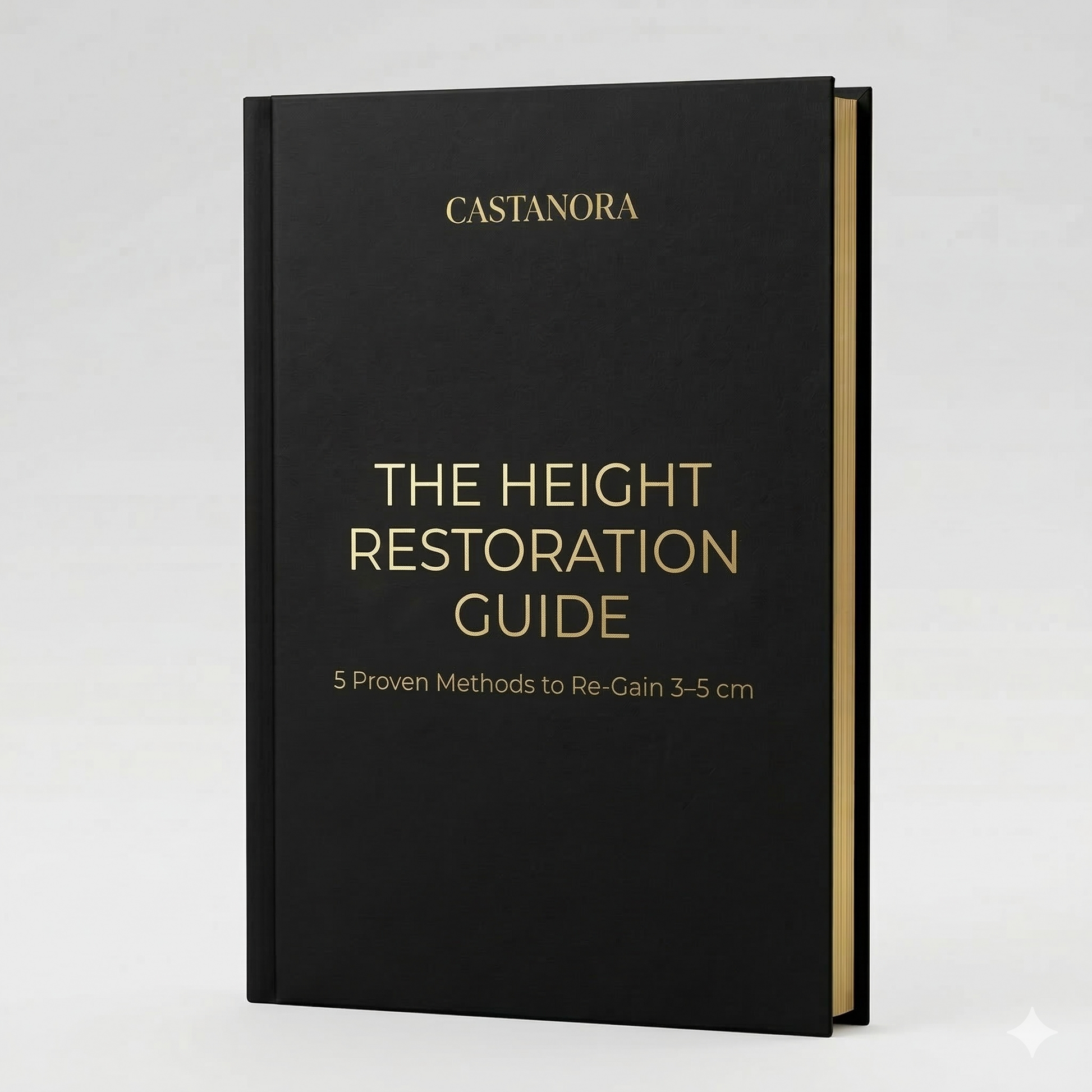 Black book titled 'The Height Restoration Guide' by Castanora on a white background